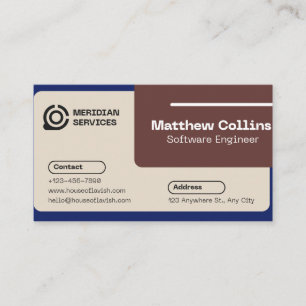 Moderne Visitekaartje voor Software Engineer IT-di