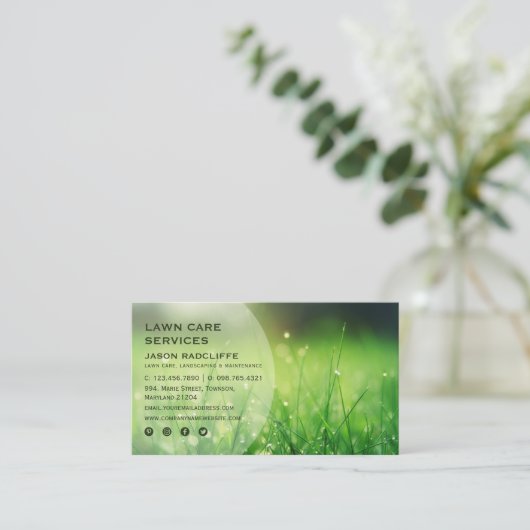 Moderne Visitekaartje voor verzorging en landschap (Staand voorkant)