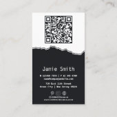 Moderne Visitekaartje voor witte en zwarte fotogra (Achterkant)