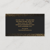 Moderne Visitekaartje voor zwart en goud (Achterkant)