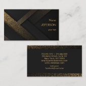 Moderne Visitekaartje voor zwart en goud (Voorkant / Achterkant)