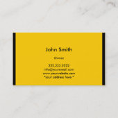 Moderne Visitekaartje voor zwart-wit en geel minim (Achterkant)
