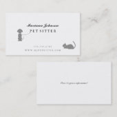 Moderne Visitekaartje voor zwart-wittekentaarten (Voorkant / Achterkant)