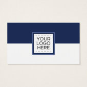 Moderne Visitekaartjes Blauw kleurenblok (Achterkant)