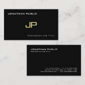 Moderne Visitekaartjes Elegant Monogram Trendy (Voorkant / Achterkant)