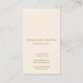 Moderne Visitekaartjes Gold Text Sjabloon verticaa (Achterkant)