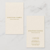 Moderne Visitekaartjes Gold Text Sjabloon verticaa (Voorkant / Achterkant)