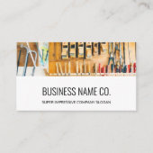 Moderne Visitekaartjes-Hood werktuigen Wit Visitekaartje (Voorkant)