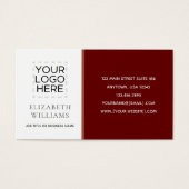 Moderne Visitekaartjes in het kleurenblok Burgundy (Voorkant)