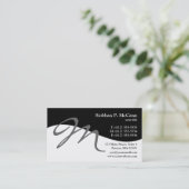 Moderne Visitekaartjes m. Monogram (Staand voorkant)