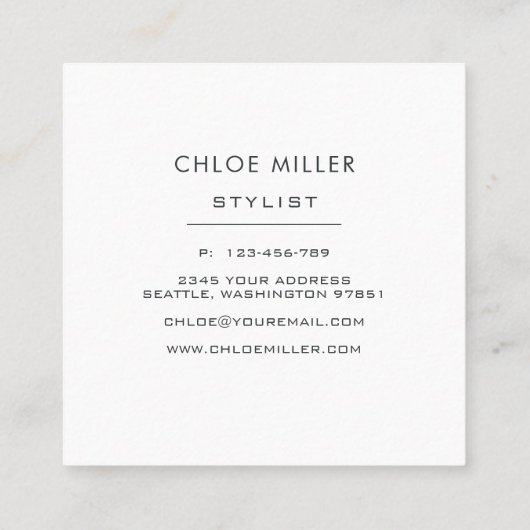 Moderne Visitekaartjes met platte pekeltjes (Achterkant)