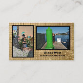 Moderne visitekaartjes met twee foto's (Voorkant)