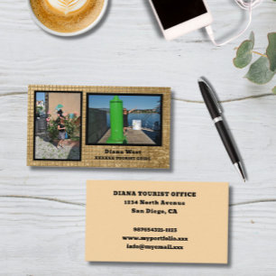 Moderne visitekaartjes met twee foto's