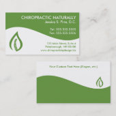 Moderne Visitekaartjes met wervelbedchiropractisch (Voorkant / Achterkant)