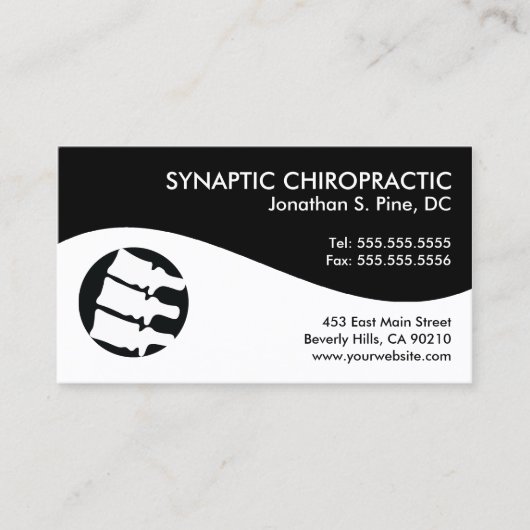 Moderne Visitekaartjes met wervelbedchiropractisch (Voorkant)