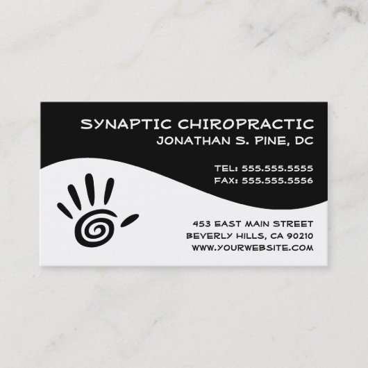Moderne Visitekaartjes met wervelbedchiropractisch (Voorkant)