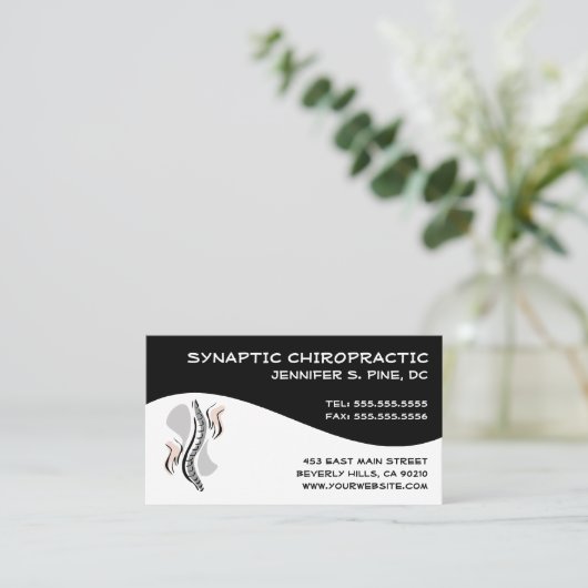 Moderne Visitekaartjes met wervelbedchiropractisch (Staand voorkant)