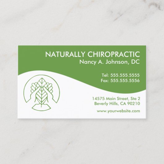 Moderne Visitekaartjes met wervelbedchiropractisch (Voorkant)