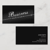 Moderne Visitekaartjes met zwarte haarzout (Voorkant / Achterkant)