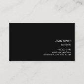 Moderne Visitekaartjes met zwarte haarzout (Achterkant)