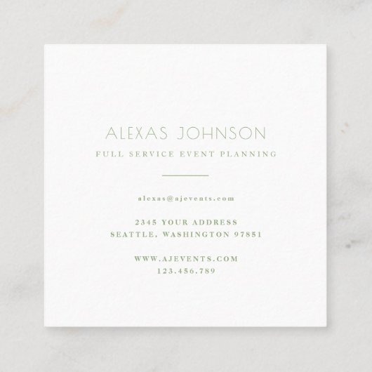 Moderne Visitekaartjes op het voorjaarsplein in Gr (Achterkant)