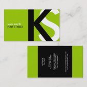 Moderne Visitekaartjes op monogram (Voorkant / Achterkant)