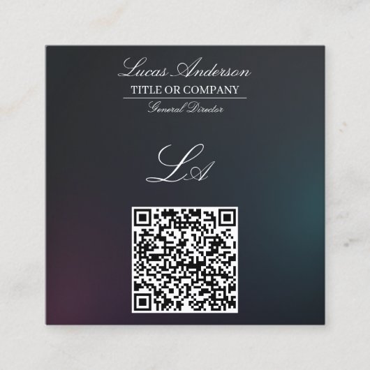 Moderne visitekaartjes qr code, bewerkbaar, verloo (Voorkant)