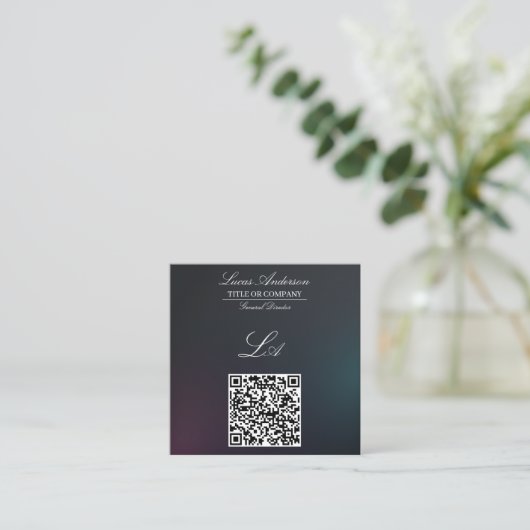 Moderne visitekaartjes qr code, bewerkbaar, verloo (Staand voorkant)