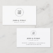 Moderne Visitekaartjes uploaden hier de Logo van h (Voorkant / Achterkant)