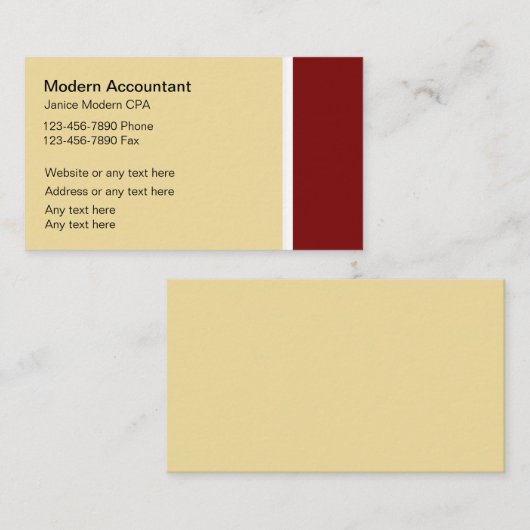 Moderne Visitekaartjes van accountants (Voorkant / Achterkant)