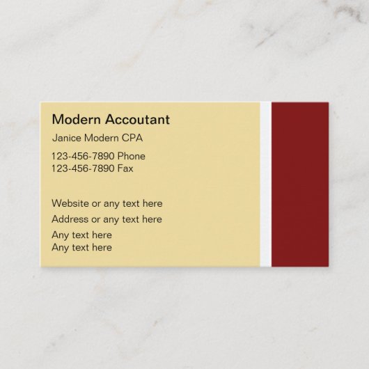 Moderne Visitekaartjes van accountants (Voorkant)