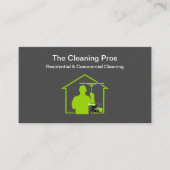 Moderne Visitekaartjes van de commerciële schoonma (Voorkant)