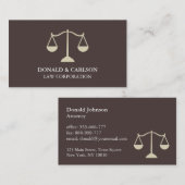 Moderne Visitekaartjes van de procureur van justit (Voorkant / Achterkant)