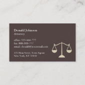 Moderne Visitekaartjes van de procureur van justit (Achterkant)