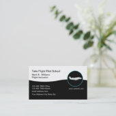 Moderne Visitekaartjes van de vliegschool (Staand voorkant)