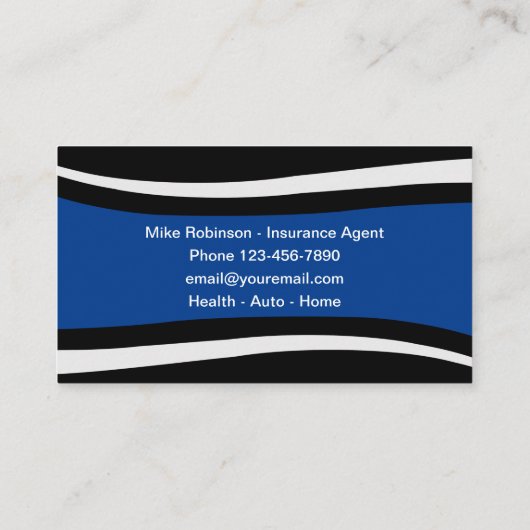 Moderne Visitekaartjes van het Verzekeringsagentsc (Achterkant)