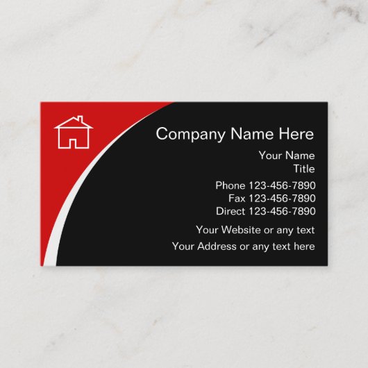 Moderne Visitekaartjes van onroerend goed (Voorkant)