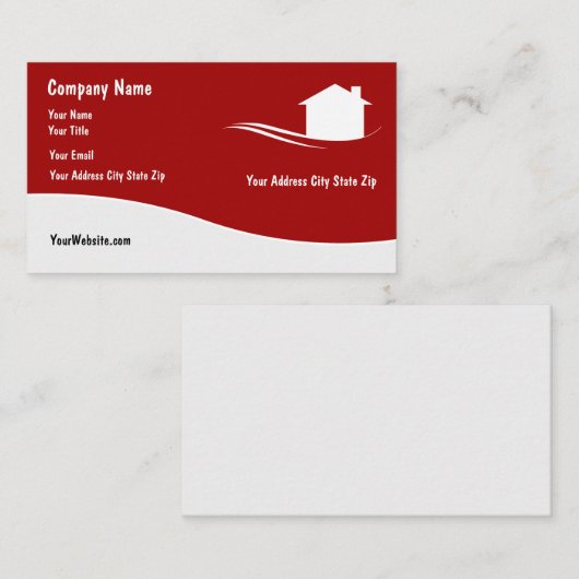 Moderne Visitekaartjes van onroerend goed (Voorkant / Achterkant)