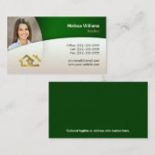 Moderne Visitekaartjes van onroerend goed | Groen (Voorkant / Achterkant)