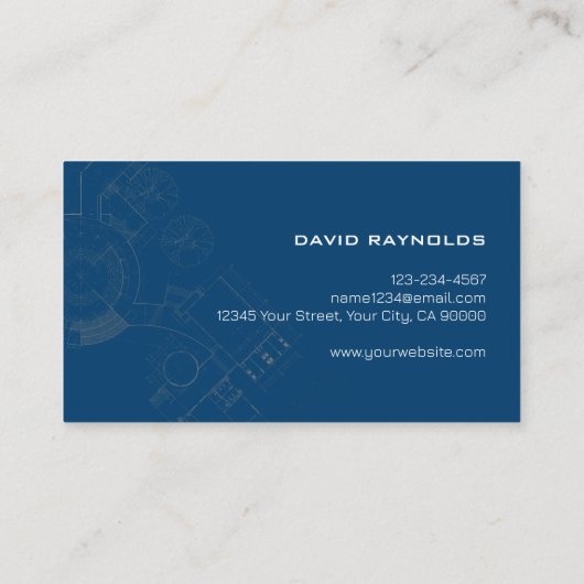 Moderne Visitekaartjes voor algemene constructie (Achterkant)