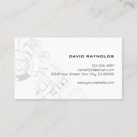 Moderne Visitekaartjes voor algemene constructie (Achterkant)