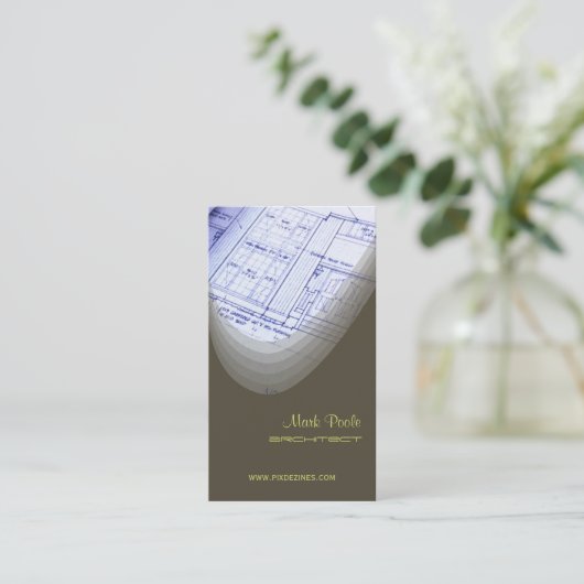 Moderne visitekaartjes voor architecten (Staand voorkant)