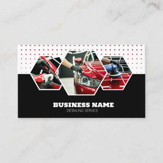 Moderne Visitekaartjes voor Auto Detailing Contactkaartje (Voorkant)