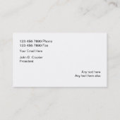 Moderne Visitekaartjes voor automatische tussenper (Achterkant)