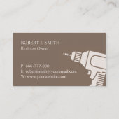 Moderne Visitekaartjes voor boor met carpentry (Achterkant)