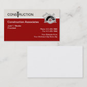 Moderne Visitekaartjes voor de bouw (Voorkant / Achterkant)
