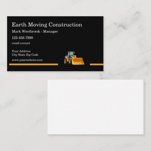 Moderne Visitekaartjes voor de bouw (Voorkant / Achterkant)