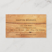 Moderne Visitekaartjes voor de bouw van hout (Achterkant)