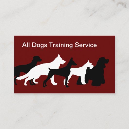 Moderne Visitekaartjes voor Dog Trainer (Voorkant)