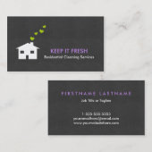 Moderne Visitekaartjes voor eenvoudige reinigingss (Voorkant / Achterkant)